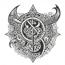 Viking symbols tattoo design idea