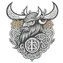 Viking symbols tattoo design idea