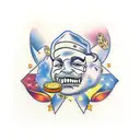 pablo escobar money gun tattoo design idea