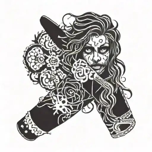 emo arm sleeve inspired by suicideboys tattoo design idea