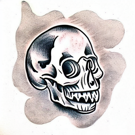 Skull tattoo design idea