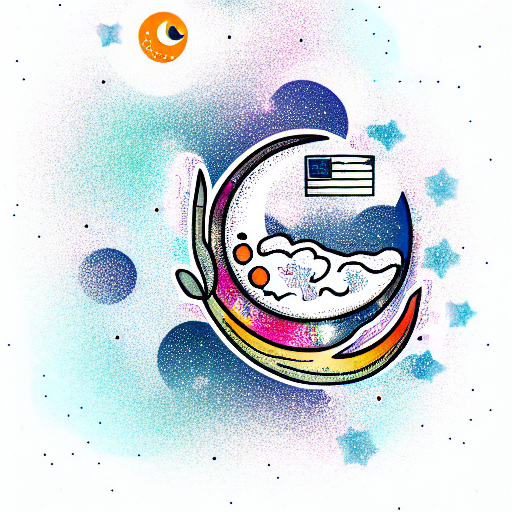 Moon tattoo design idea