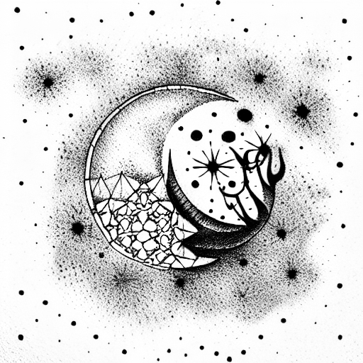 Moon tattoo design idea