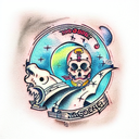 Moon tattoo design idea