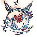 Moon tattoo design idea