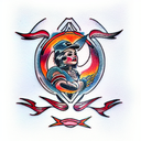 Moon tattoo design idea