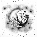 Moon tattoo design idea