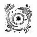 Moon tattoo design idea