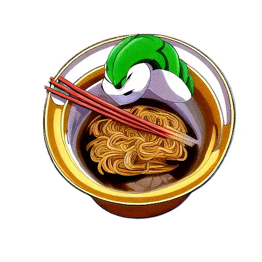 Dragon noodle tattoo design idea