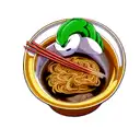 Dragon noodle tattoo design idea