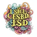 LSD lettering tattoo tattoo design idea