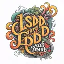 LSD lettering tattoo tattoo design idea