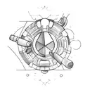 meat spaceship  tattoo design idea