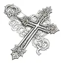 the verse roman's 8:18 cross underneath tattoo design idea