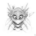 asuka  and Eva 02 tattoo design idea