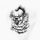 pennywise the clowns eyes tattoo design idea
