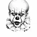 pennywise the clowns eyes tattoo design idea