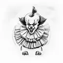 pennywise the clowns eyes tattoo design idea