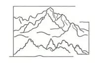 bike chain forming a mountain range silhouette  tattoo design idea