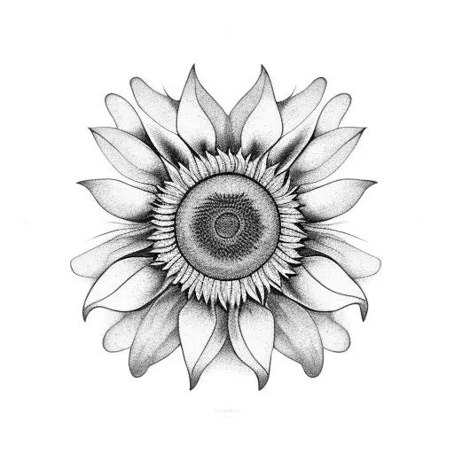 Sunflower tattoo design idea