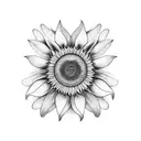 Sunflower tattoo design idea