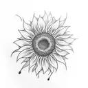 Sunflower tattoo design idea