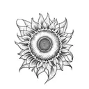 Sunflower tattoo design idea