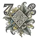 numbers '420' subtly integrated tattoo design idea