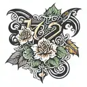 numbers '420' subtly integrated tattoo design idea