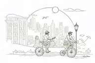 A tattoo design inspired by famous movie scenes set in Boston and Mumbai, with a musical twist tattoo design idea