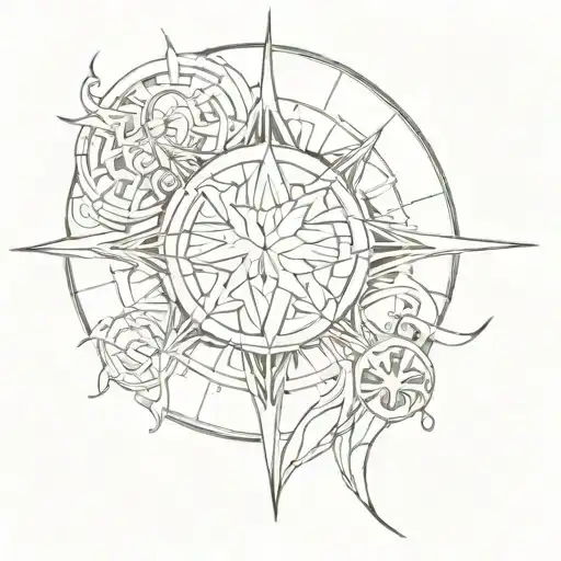 symbols incorporated tattoo design idea