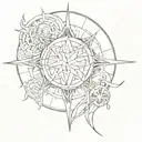 symbols incorporated tattoo design idea