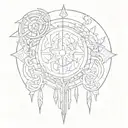 symbols incorporated tattoo design idea