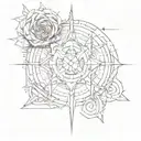 symbols incorporated tattoo design idea