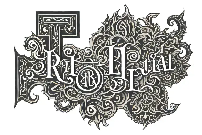 the word Ritual tattoo design idea