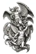 winged figures of the republic tattoo design idea