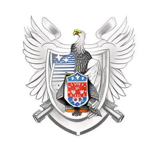 serbia knight eagle honor warrior tattoo design idea