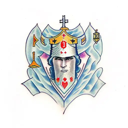 knight god hope honor orthodox love tattoo design idea