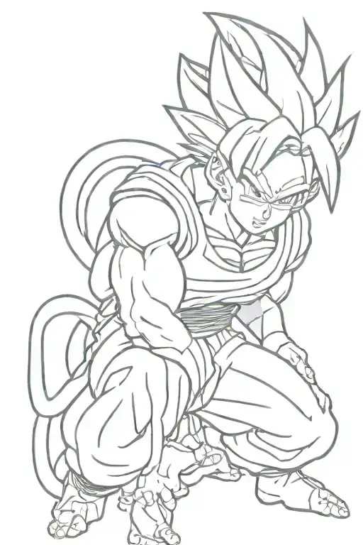 japanese dragon ball z tattoo design idea