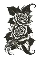 Spider and Rose tattoo design idea