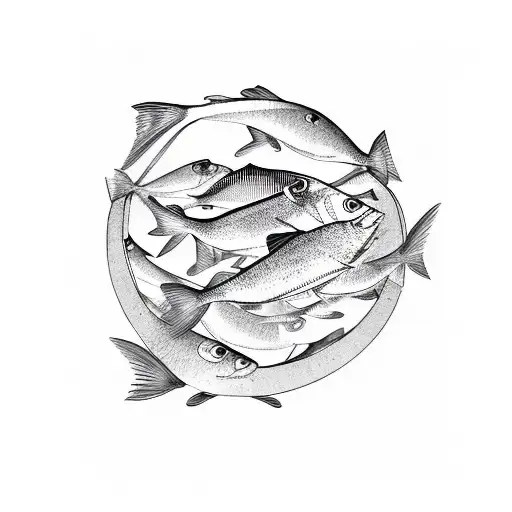 fish flying out of the aquarium tattoo design idea