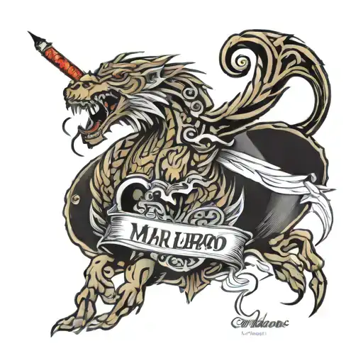Marlboro cigarettes tattoo design idea