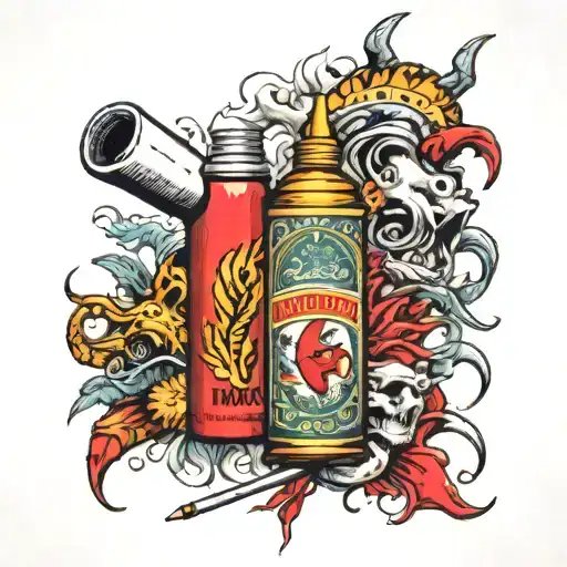 Marlboro cigarettes tattoo design idea