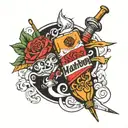 Marlboro cigarettes tattoo design idea
