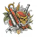 Marlboro cigarettes tattoo design idea