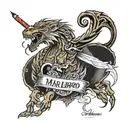 Marlboro cigarettes tattoo design idea