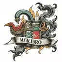 Marlboro cigarettes tattoo design idea