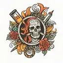 Marlboro cigarettes tattoo design idea