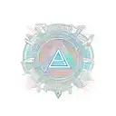 Letter A in aztec sun style tattoo design idea