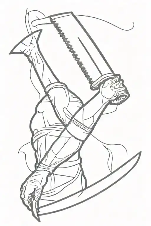 machete tattoo design idea